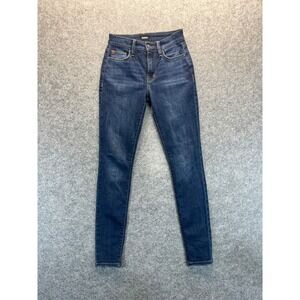 Hudson Jeans Womens Size 24 Blair Super Skinny Dark Blue Stretch Mid‎ Rise